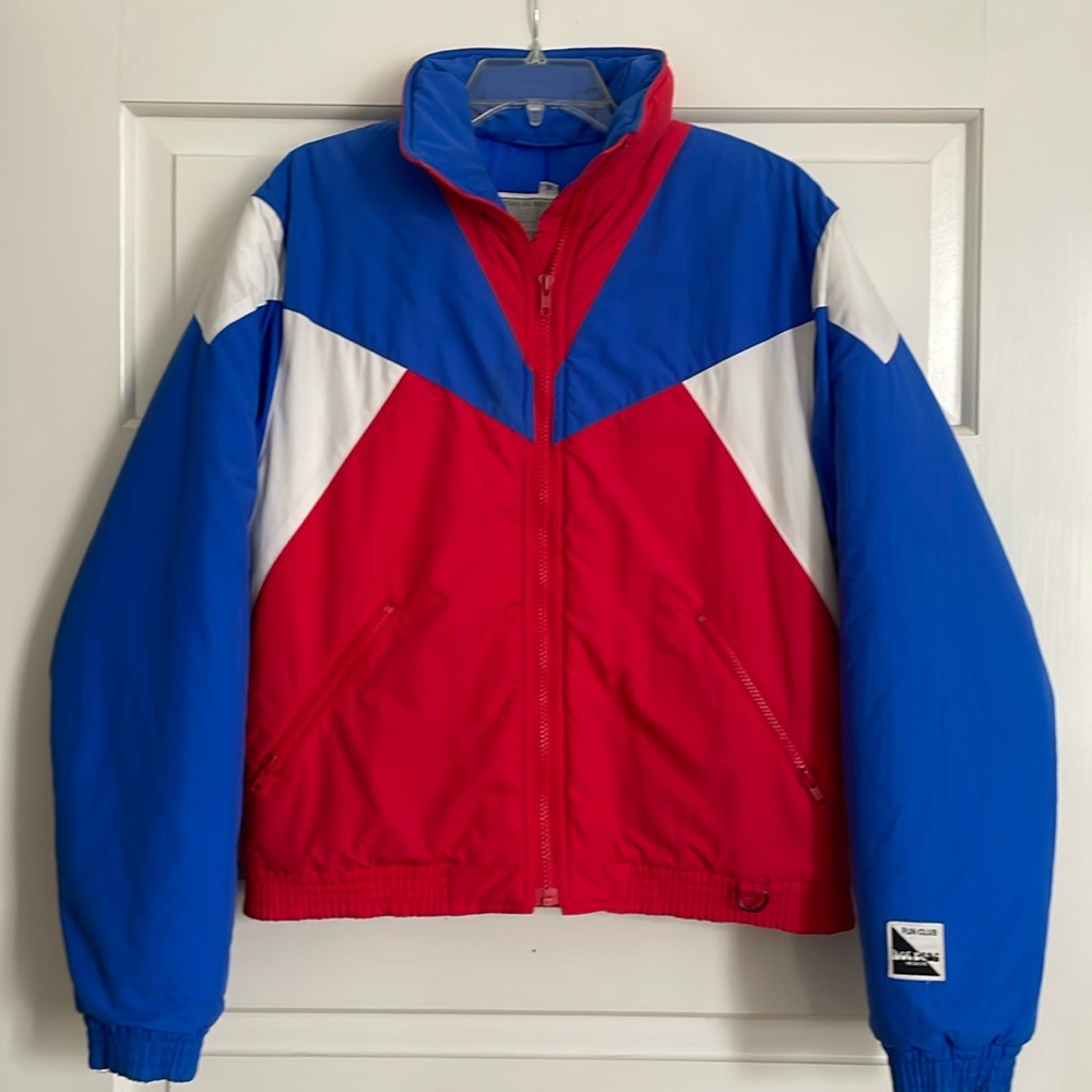 Hot Seat Color Block Ski Puffer Jacket, SIZE 16